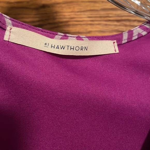 Purple & Gray Faux Wrap Dress - Picture 3 of 4